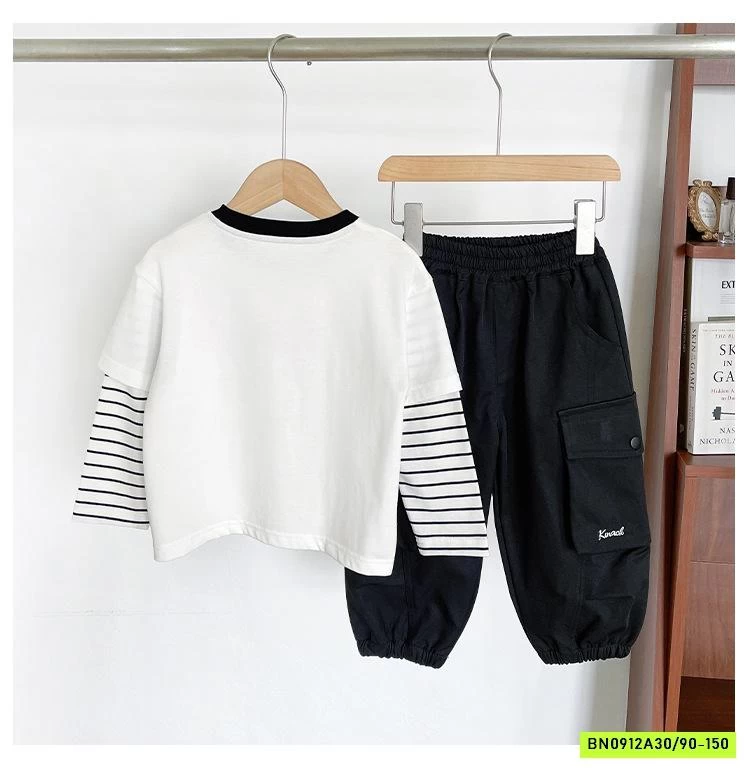 ÁO THUN BOOS CÚN TAY KẺ