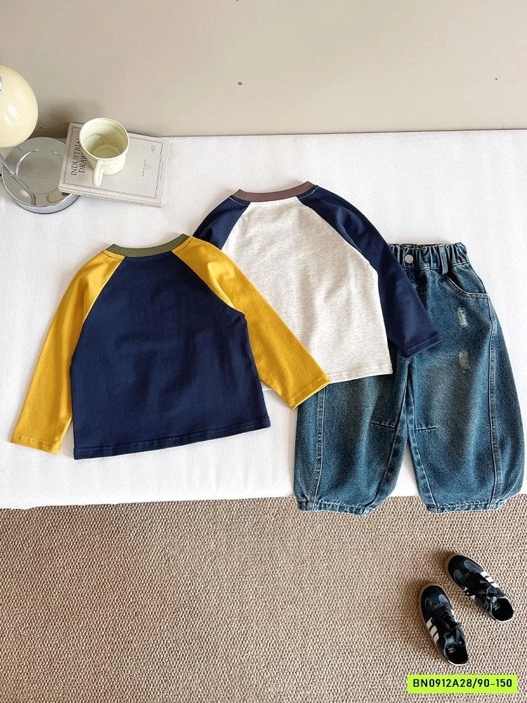 ÁO THUN CHỮ PHỐI MÀU TAY