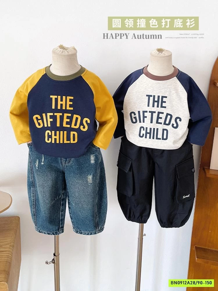 ÁO THUN CHỮ PHỐI MÀU TAY