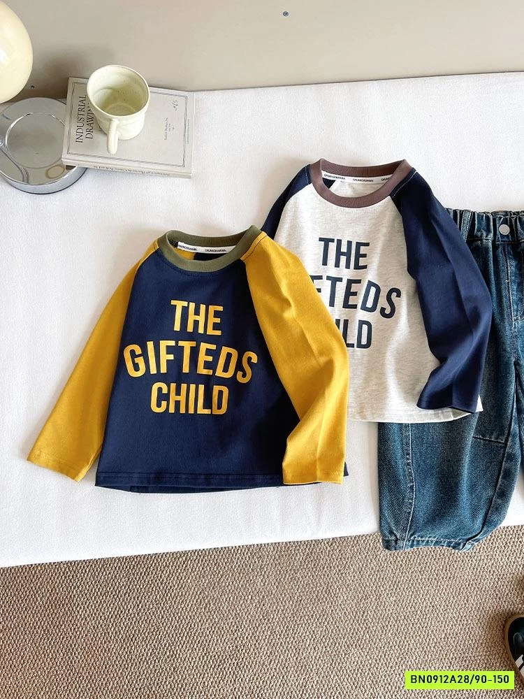 ÁO THUN CHỮ PHỐI MÀU TAY