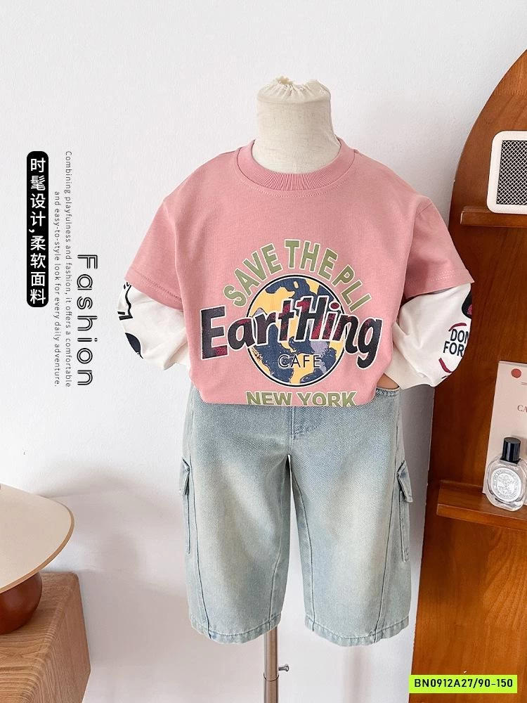 ÁO THUN HỒNG GIẢ 2 LỚP