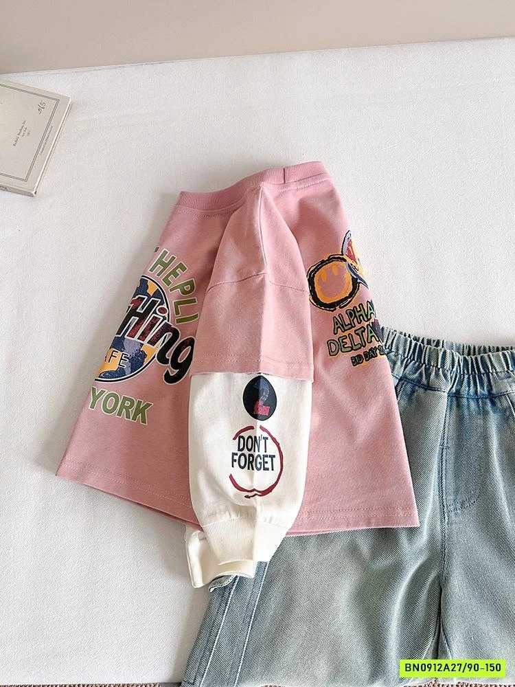 ÁO THUN HỒNG GIẢ 2 LỚP