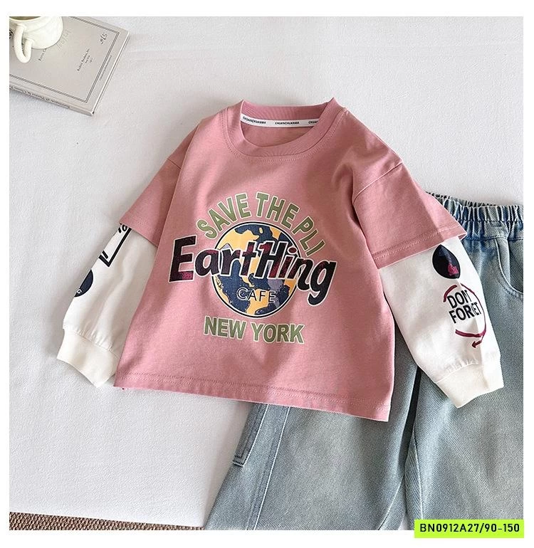 ÁO THUN HỒNG GIẢ 2 LỚP