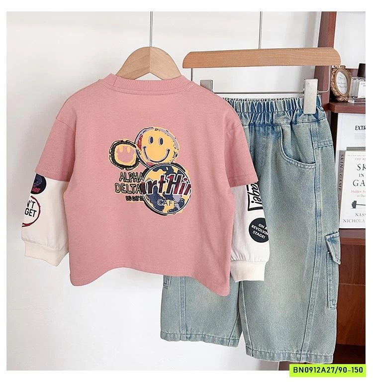 ÁO THUN HỒNG GIẢ 2 LỚP