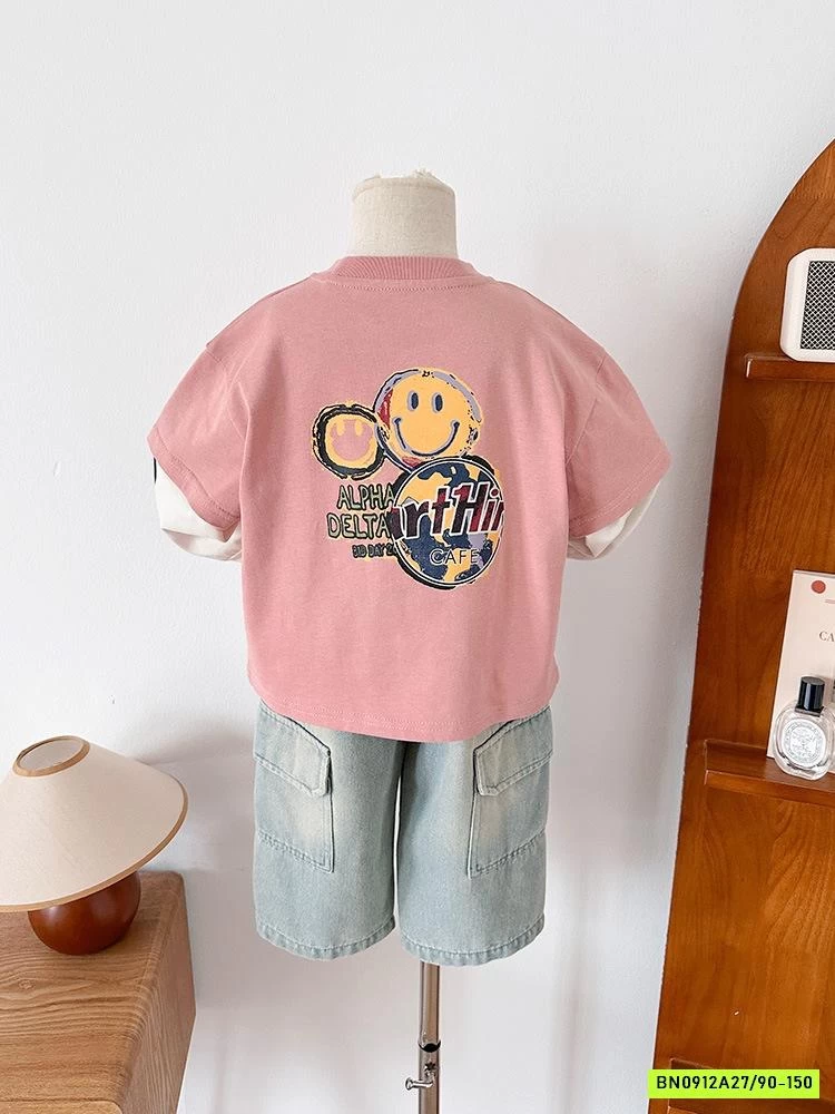 ÁO THUN HỒNG GIẢ 2 LỚP