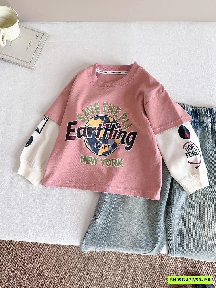 ÁO THUN HỒNG GIẢ 2 LỚP