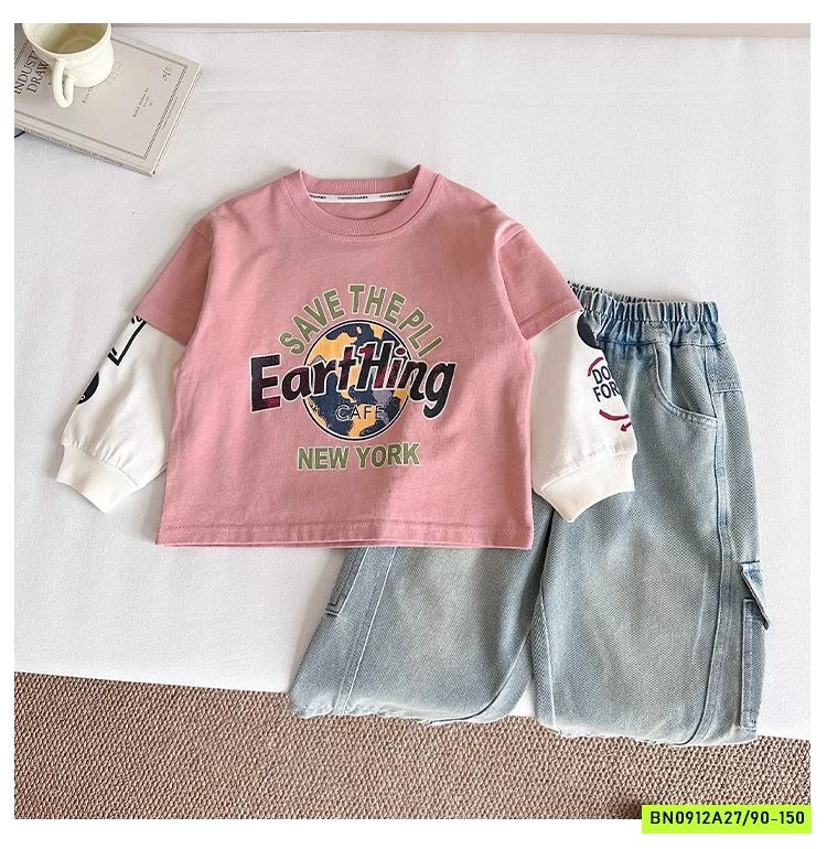 ÁO THUN HỒNG GIẢ 2 LỚP