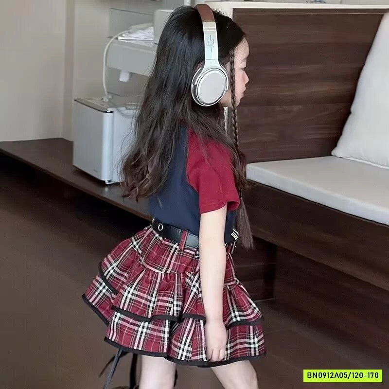 SÉT CROPTOP MIX CV CARO ĐỎ