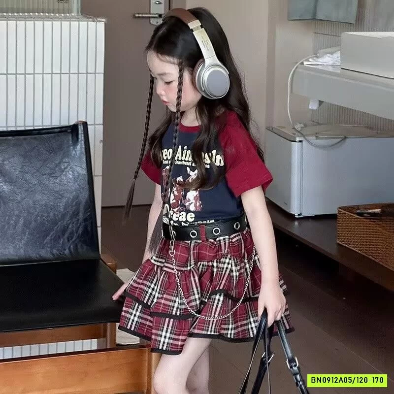 SÉT CROPTOP MIX CV CARO ĐỎ