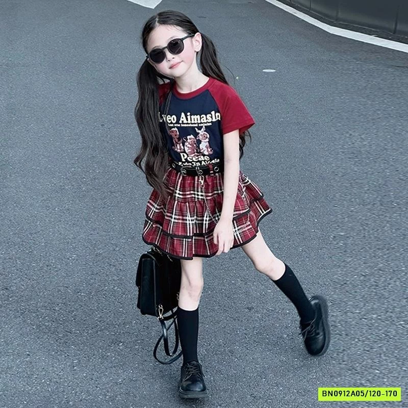 SÉT CROPTOP MIX CV CARO ĐỎ