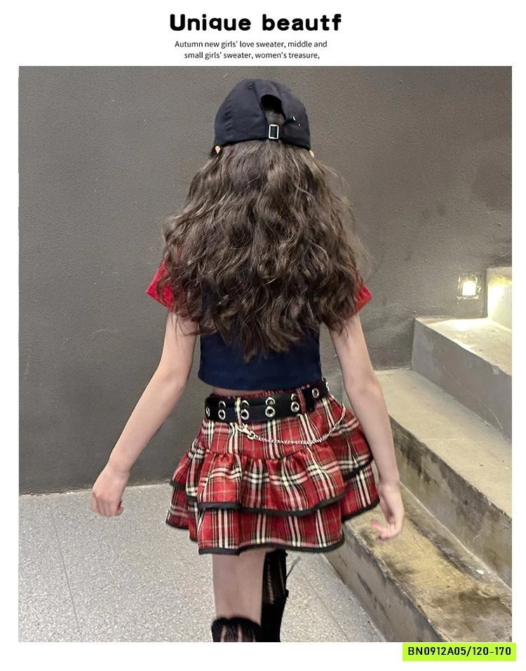 SÉT CROPTOP MIX CV CARO ĐỎ