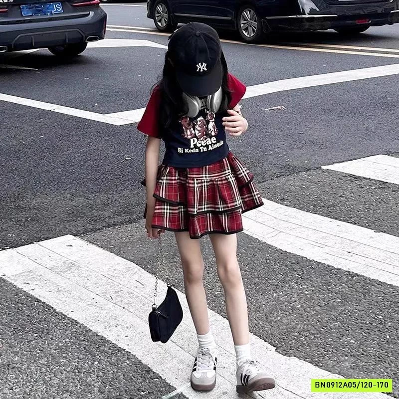 SÉT CROPTOP MIX CV CARO ĐỎ