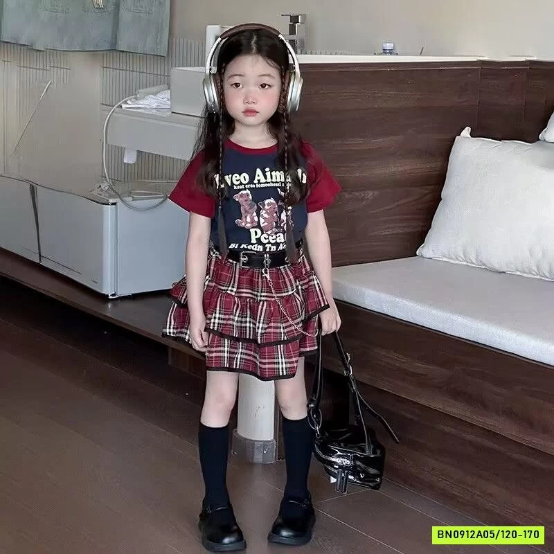 SÉT CROPTOP MIX CV CARO ĐỎ