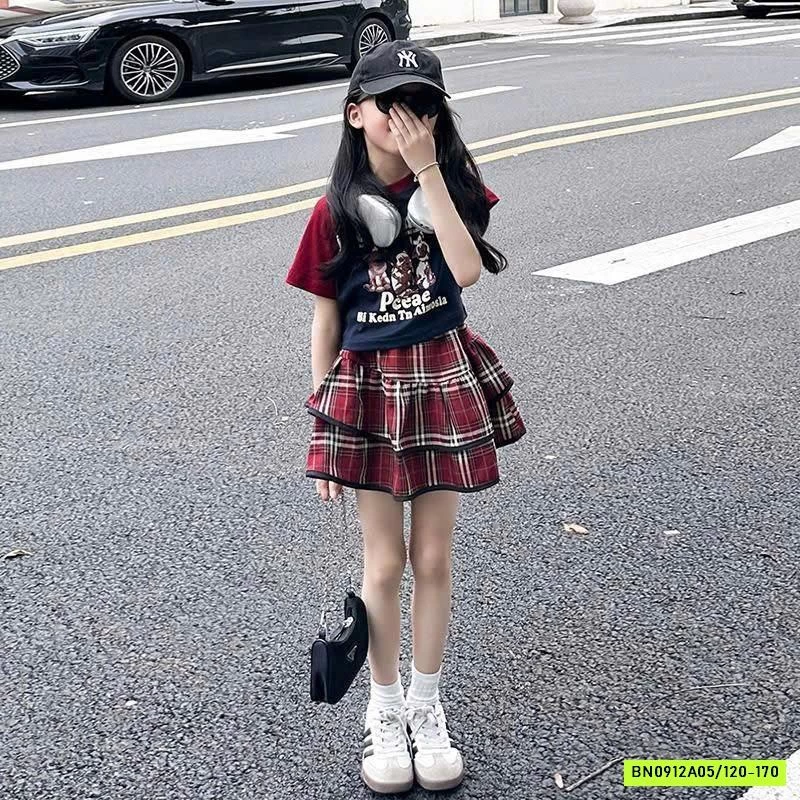 SÉT CROPTOP MIX CV CARO ĐỎ