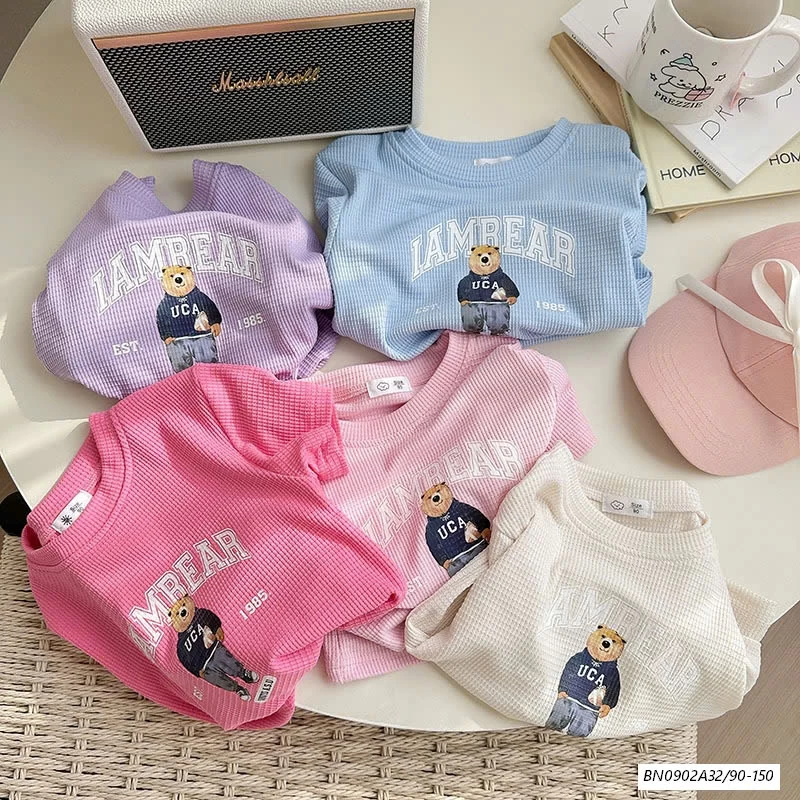 SÉT BỘ COTTON TỔ ONG IN GẤU