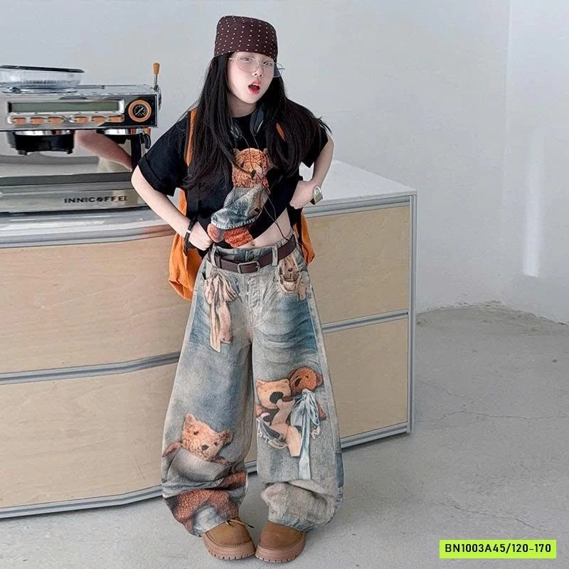 SÉT ÁO PHÔNG MIX JEANS GẤU