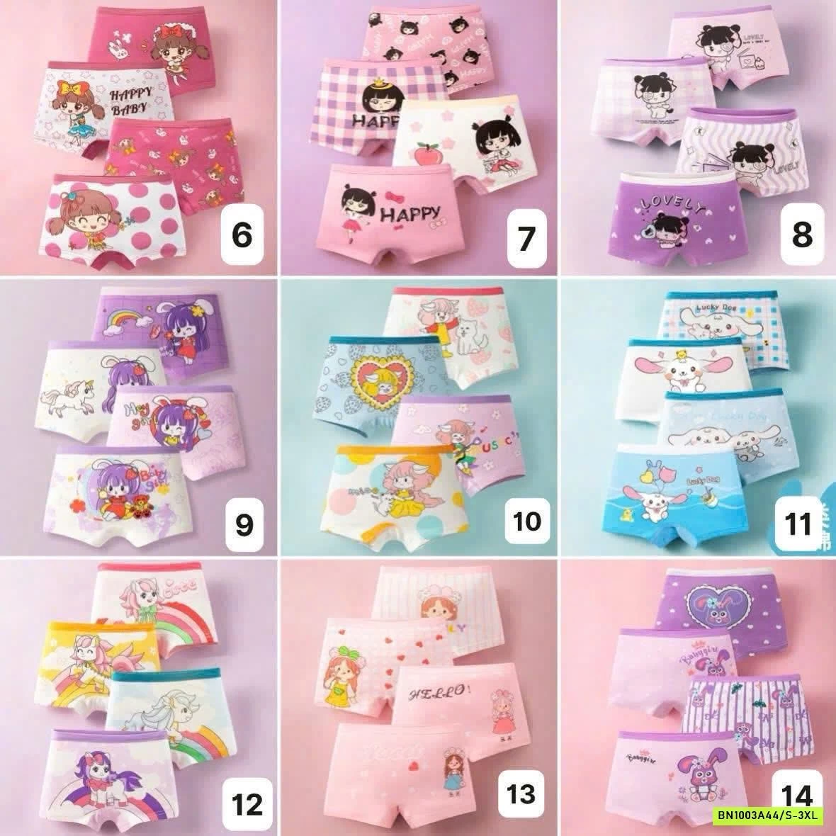 SET 4 CHIP ĐÙI BÉ GÁI BẢNG MÀU MỚI