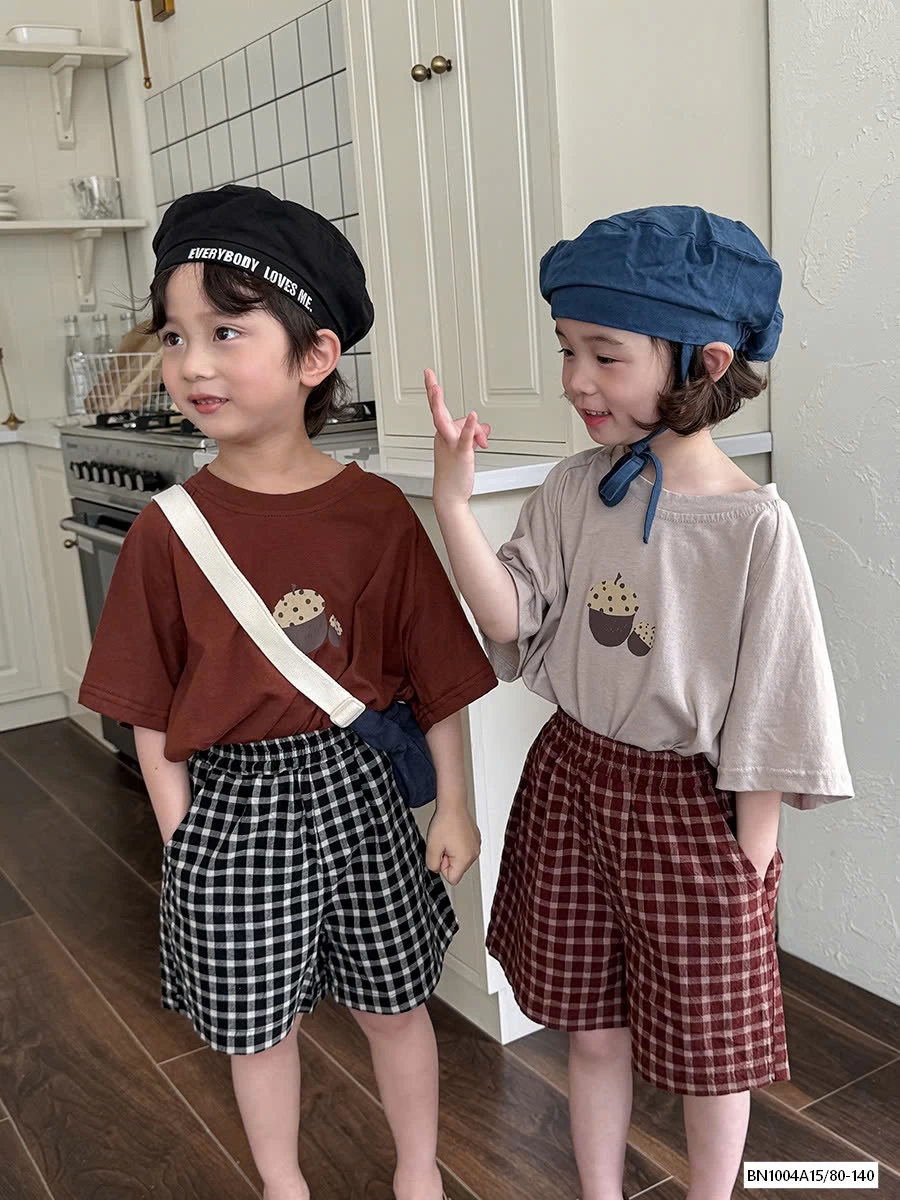 ÁO THUN HẠT DẺ MIX SHORT CARO