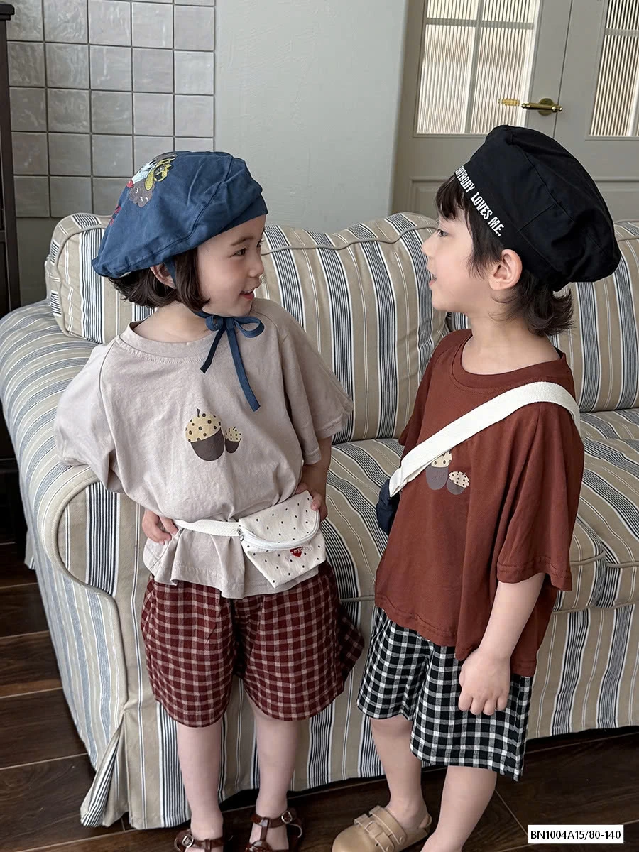 ÁO THUN HẠT DẺ MIX SHORT CARO