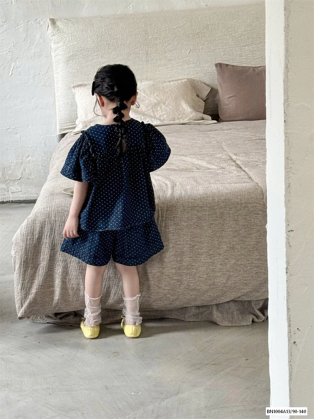 SÉT JEANS CHẤM BI KUTE