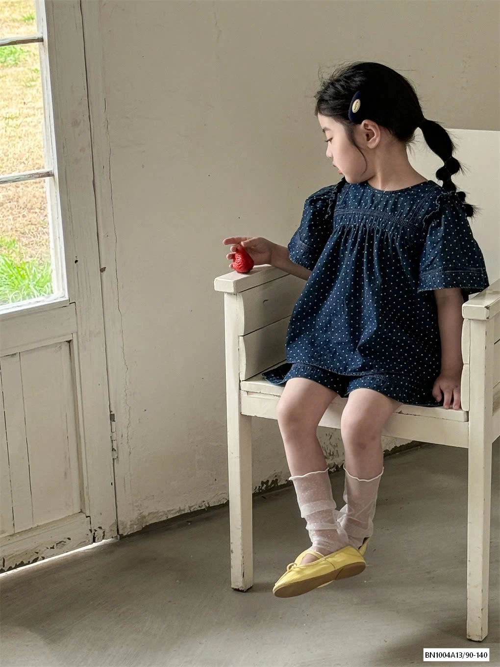 SÉT JEANS CHẤM BI KUTE