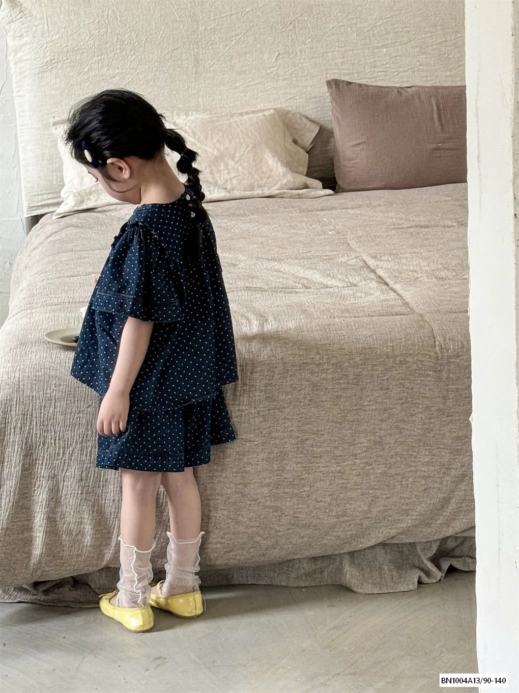 SÉT JEANS CHẤM BI KUTE