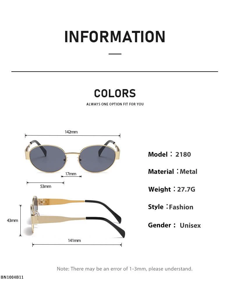 KÍNH THỜI TRANG NỮ MẮT BẦU DỤC   Có 7 mẫu đánh số