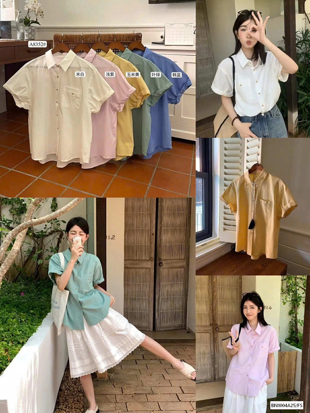 SƠ MI NGẮN TAY XUẤT HÀN