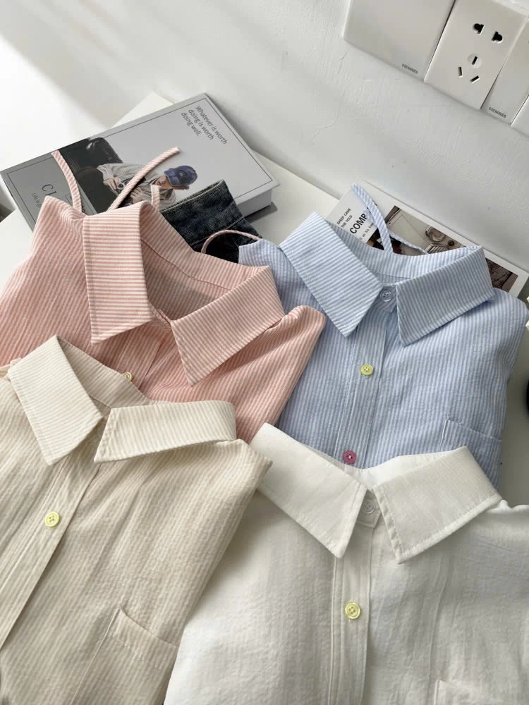 ÁO SƠ MI TAY HÊN RÚT EO MÙA HÈ