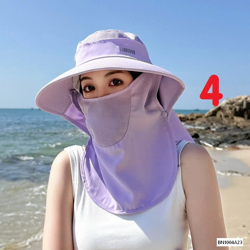 MŨ CHỐNG NẮNG KÈM KHẨU TRANG NỮ