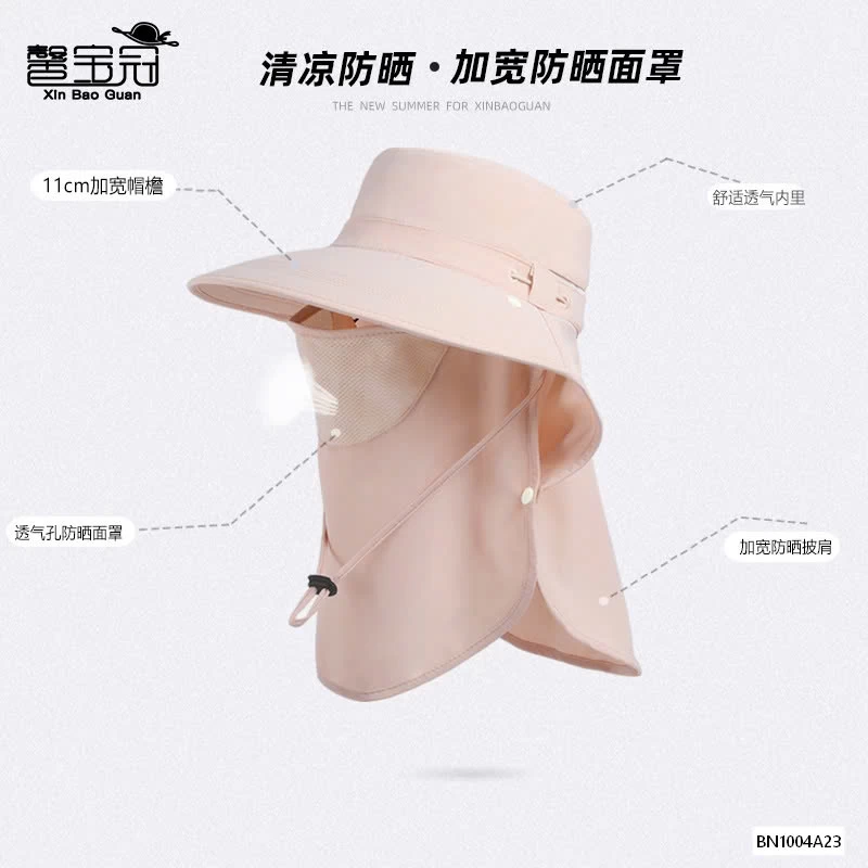 MŨ CHỐNG NẮNG KÈM KHẨU TRANG NỮ