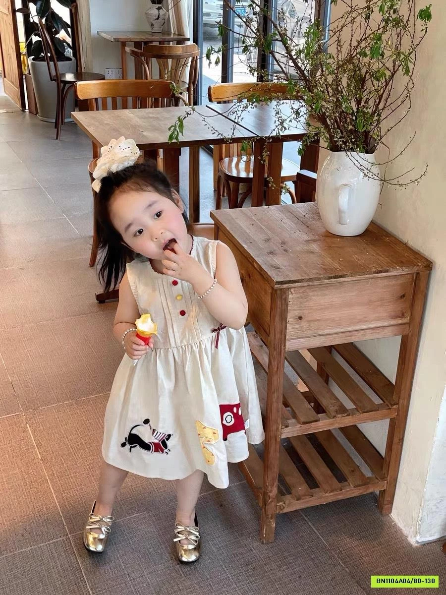 ĐẦM XÒE THÔ MỀM THÊU HÌNH DỄ THƯƠNG