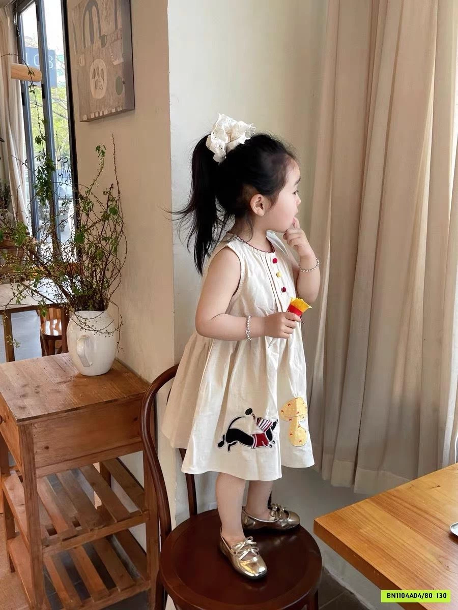 ĐẦM XÒE THÔ MỀM THÊU HÌNH DỄ THƯƠNG