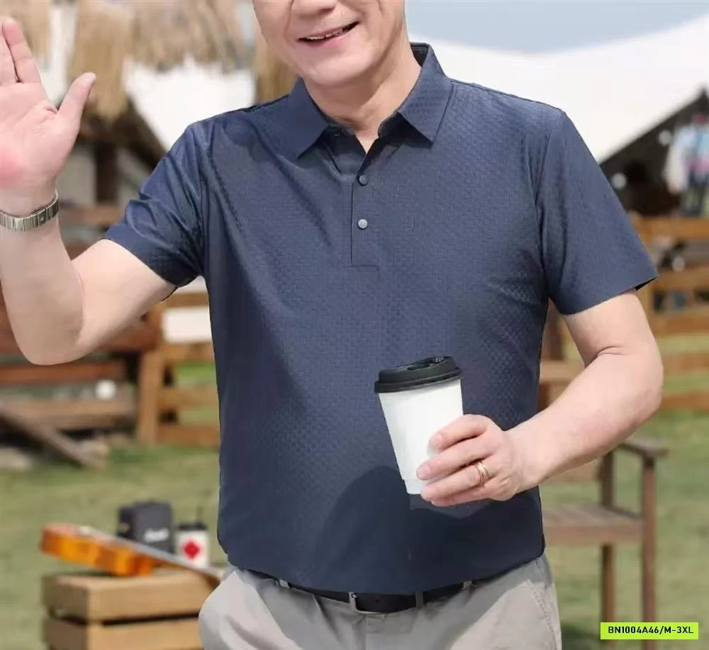 ÁO POLO LỤA BĂNG TRUNG NIÊN