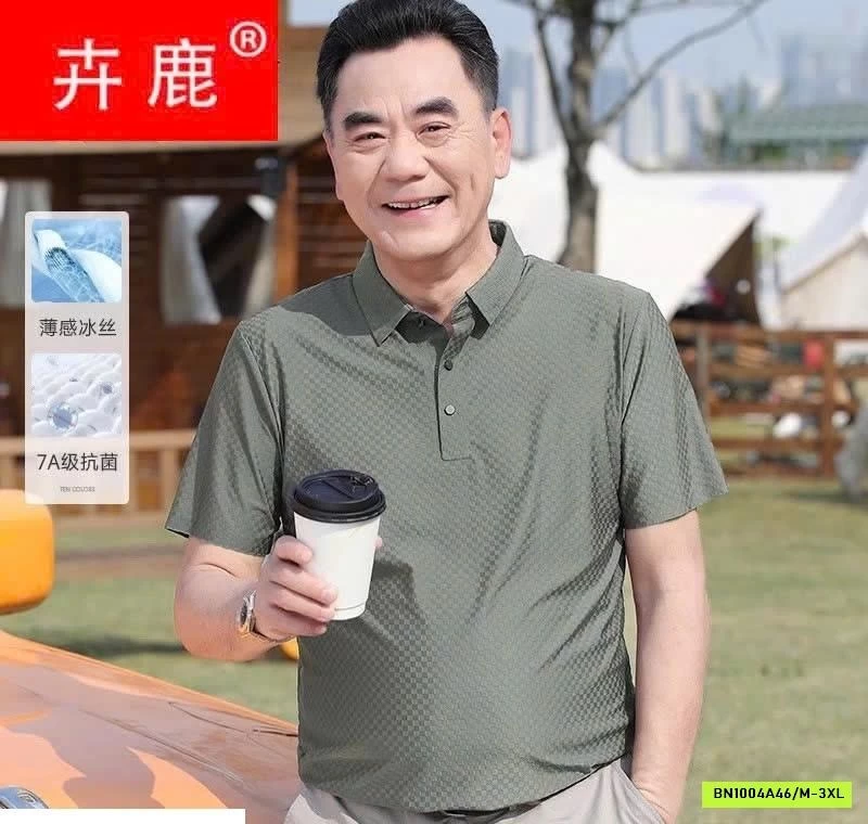 ÁO POLO LỤA BĂNG TRUNG NIÊN