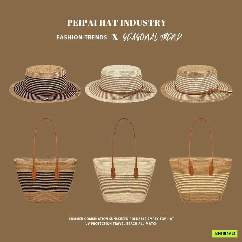 SET MŨ TÚI ĐI BIỂN TIỆN LỢI CHO NỮ