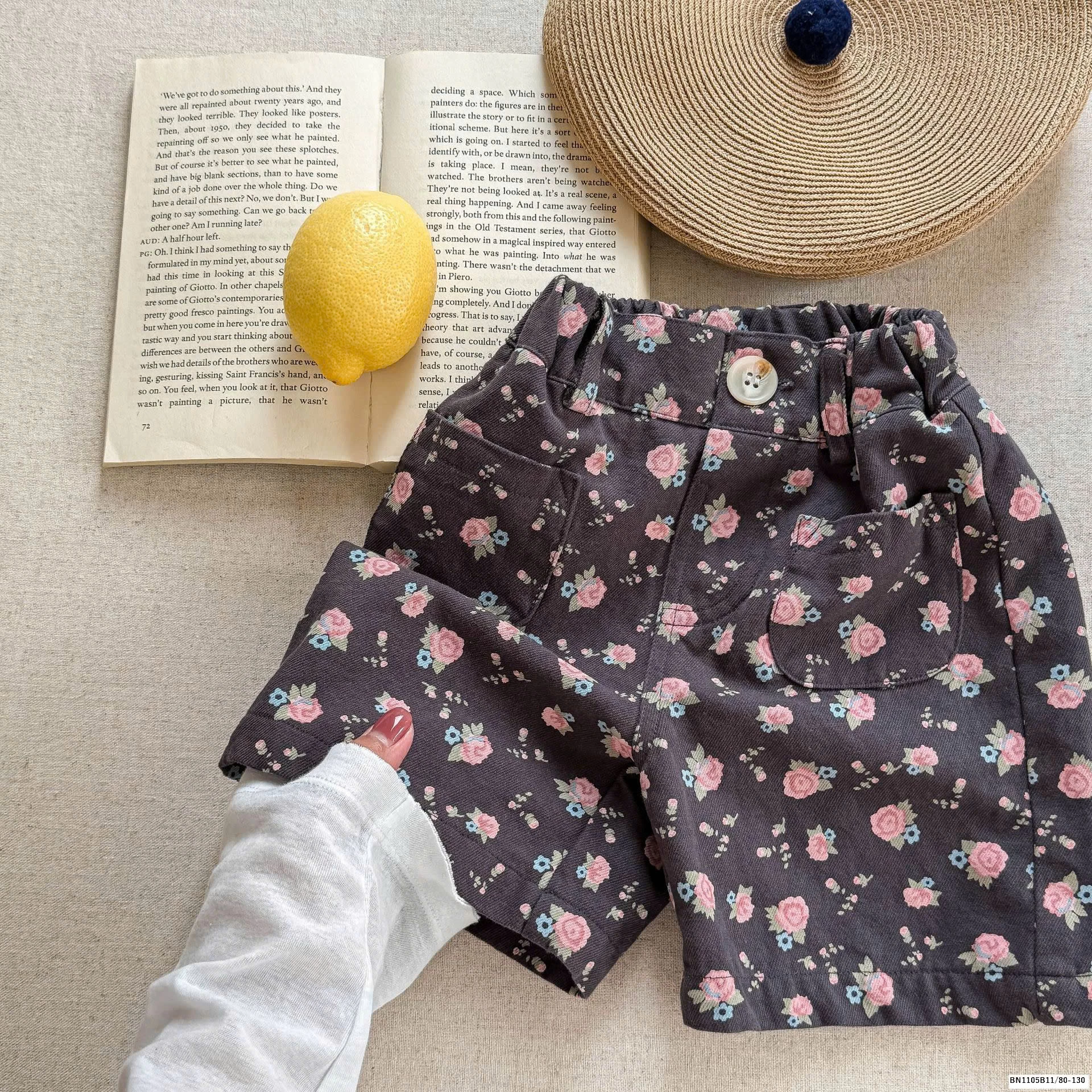 QUẦN SHORT JEAN HOA HỒNG CẠP CAO