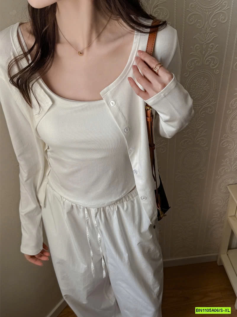 SÉT ÁO 2 DÂY+CARDIGAN MỎNG