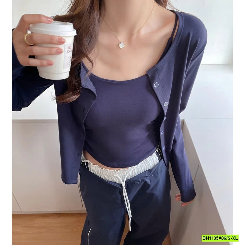SÉT ÁO 2 DÂY+CARDIGAN MỎNG