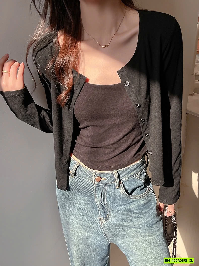 SÉT ÁO 2 DÂY+CARDIGAN MỎNG