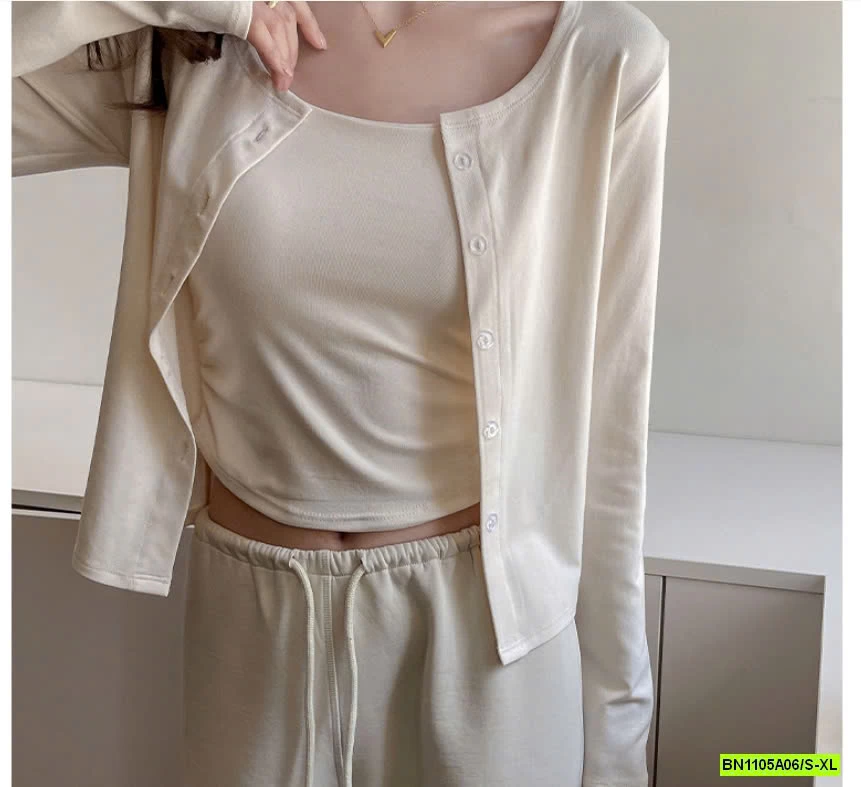SÉT ÁO 2 DÂY+CARDIGAN MỎNG