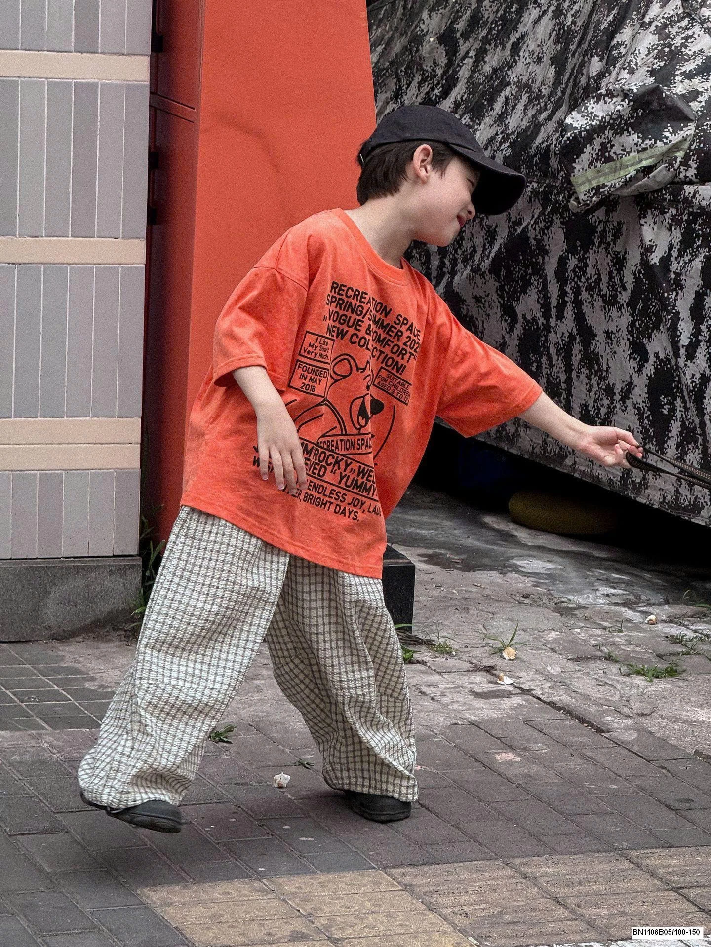 ÁO PHÔNG GẤU MIX QUẦN CARO MẪU MỚI