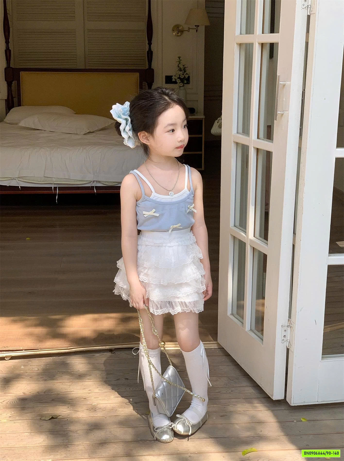 ÁO 2 DÂY NƠ MIX CV REN TRẮNG