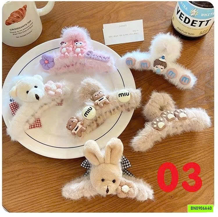 SÉT 5 KẸP TÓC BÔNG DỄ THƯƠNG