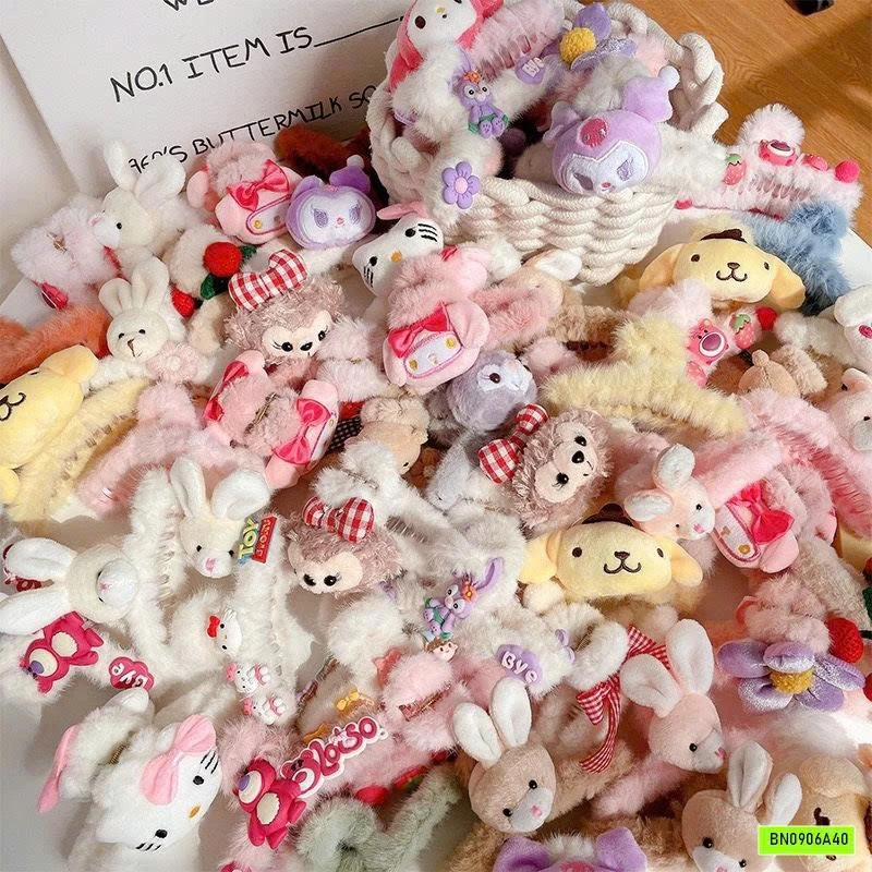 SÉT 5 KẸP TÓC BÔNG DỄ THƯƠNG