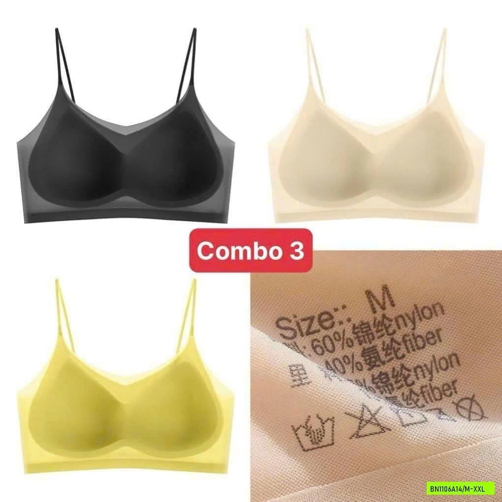 COMBO 3 ÁO LÓT KHÔNG ĐỘ LỤA TÀNG HÌNH