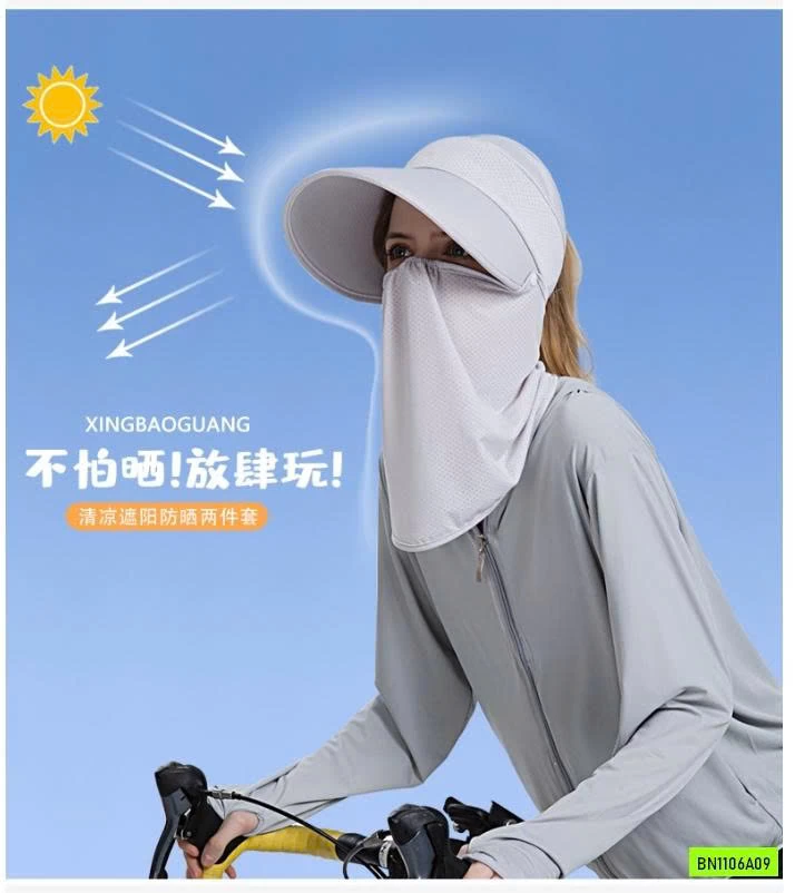 MŨ CHỐNG NẮNG KÈM KHẨU TRANG