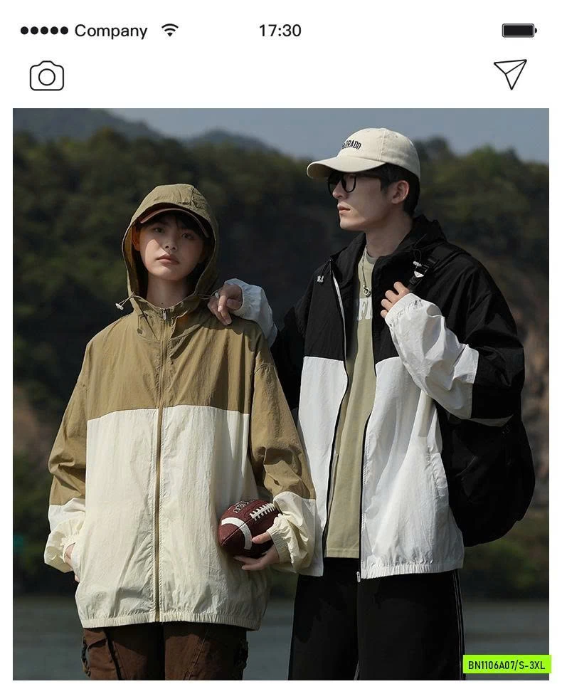 KHOÁC GIÓ MỎNG CHỐNG NẮNG PHỐI MÀU