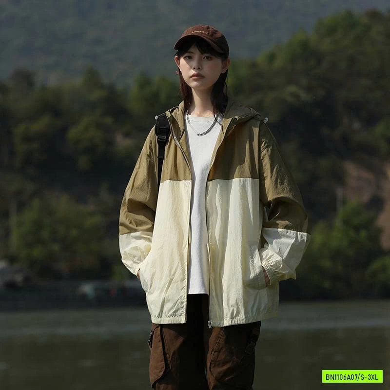 KHOÁC GIÓ MỎNG CHỐNG NẮNG PHỐI MÀU