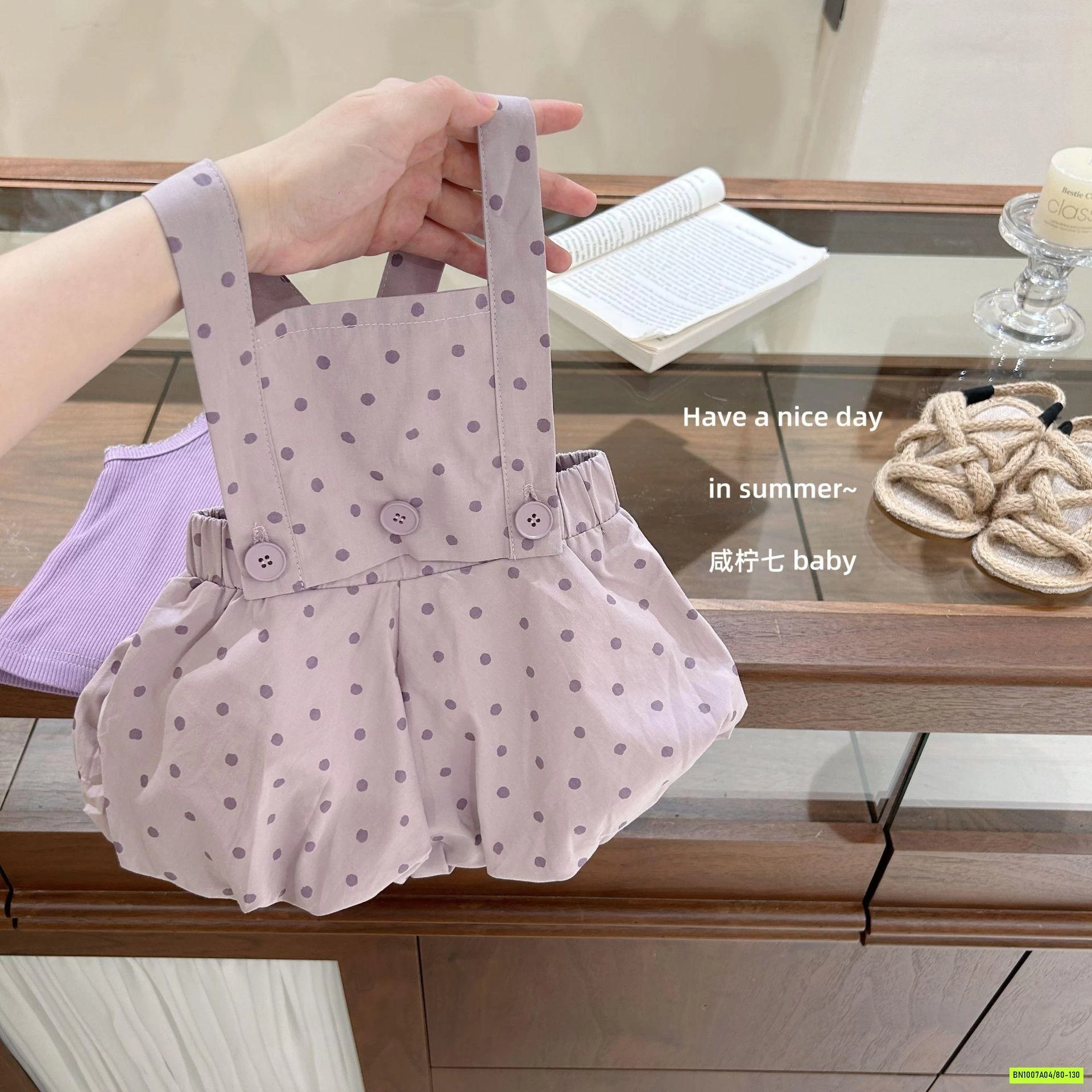 SÉT YẾM TÍM MIX ÁO SÁT NÁCH TBABY